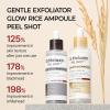 imageDrMelaxin Peel Shot Glow White and Black Rice Ampoule Duo Soft Exfoliating Face and Body Scrub Dead Skin Cells Blackheads Remover for All Skin Types