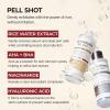 imageDrMelaxin Peel Shot Glow White and Black Rice Ampoule Duo Soft Exfoliating Face and Body Scrub Dead Skin Cells Blackheads Remover for All Skin Types