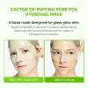 imageDrMelaxin CACTOX DEPUFFING PORE TOX GEL MASK 4EA with Cactus Cooling Reduce Puffiness amp Pore Tightening for Visible Pore Care Skin Repair