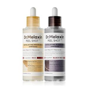imageDrMelaxin Peel Shot Glow Rice Peeling Ampoule Duo Daily Soft Exfoliating Face and Body Scrub Dead Skin Cells Blackhead Remover for All Skin Types korean skin care