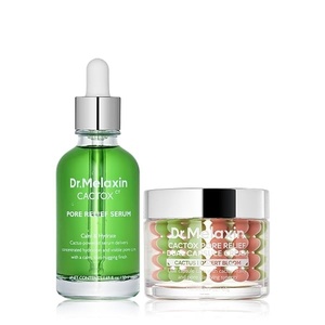 image:imageDrMelaxin CACTOX Pore LockIn Serum amp Dual Capsule Cream Duo with Deep Hydration Soothing Care Sebum Balance amp Skin Repair