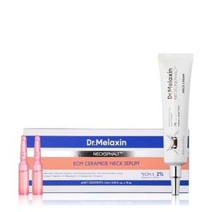 image:imageDrMelaxin Neck Tightening Duo Set  Necksphalt ECM Ampoule  Necklinephalt Microneedle Cream for Turkey Neck Sagging amp Crepey Skin Peptide AntiAging Korean Skincare 2 Piece Bundle