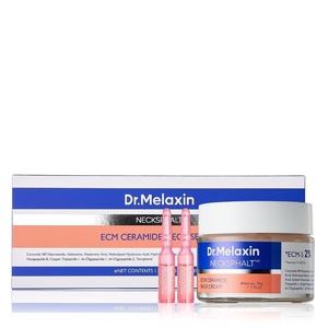image:imageDrMelaxin Necksphalt ECM Neck Lifting Duo  Necksphalt ECM Neck Cream 50ml  Neck Ampoule 15ml x 10  Firming Elasticity amp Wrinkle Care